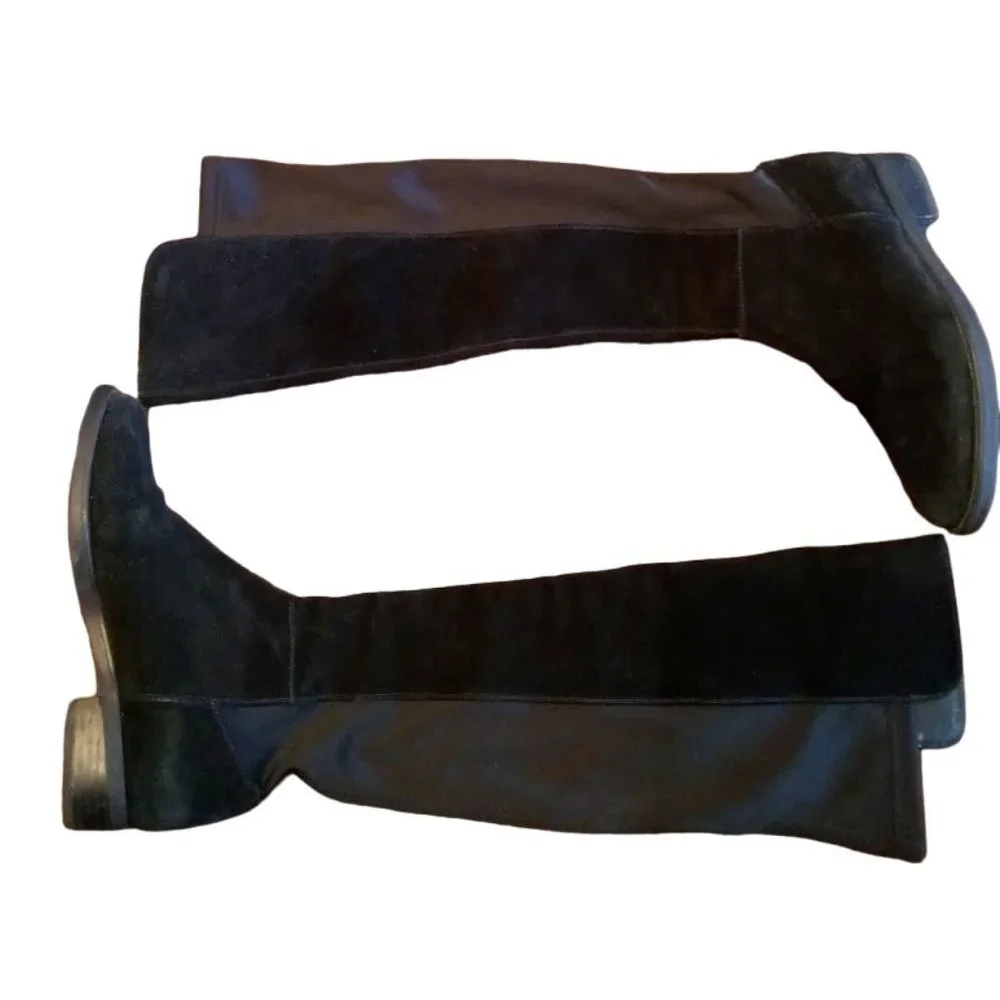 EUC | Blondo | Black Suede | Tall Waterproof Boots | Pull On | Womens | Size: 9M - Picture 3 of 16